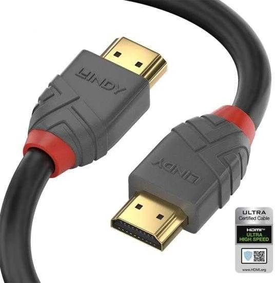 Lindy HDMI 2.1 itin didelės spartos M/M 2m juodas
