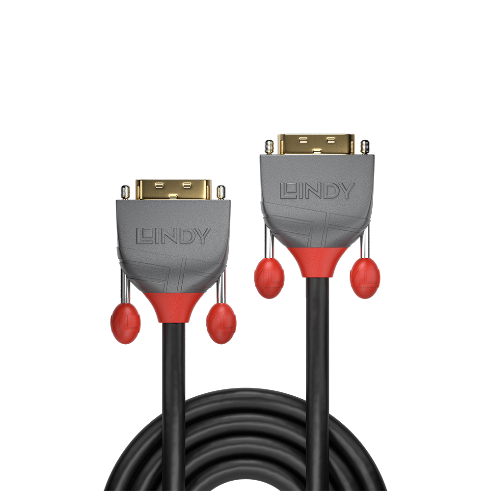 Vaizdo Kabelis - LINDY Anthra Line DVI-D Dual Link Kabelis, M/M, 2560x1600, 60Hz, 2 m, Juodas