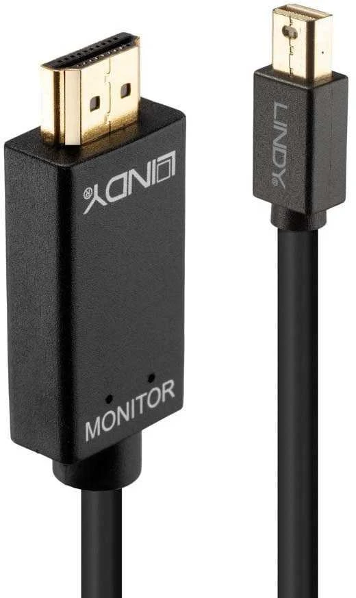 Lindy Mini DisplayPort - HDMI 10.2G 3m juodas 4K UHD 30Hz