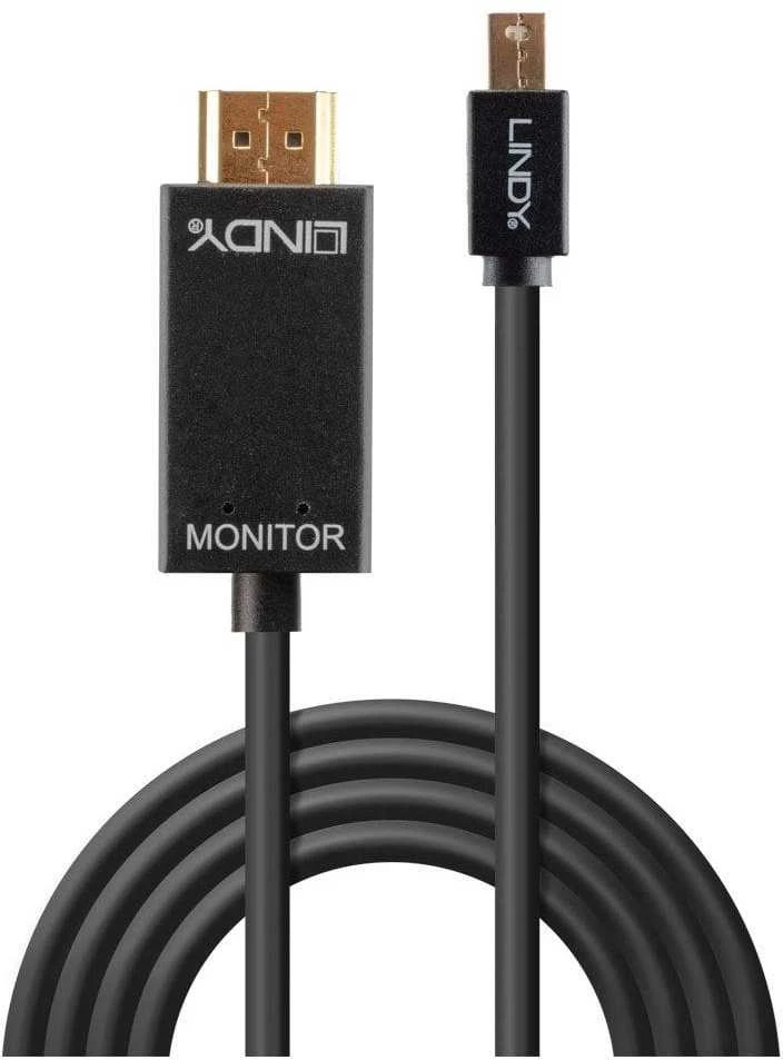 Lindy Mini DisplayPort - HDMI 10.2G 3m juodas 4K UHD 30Hz