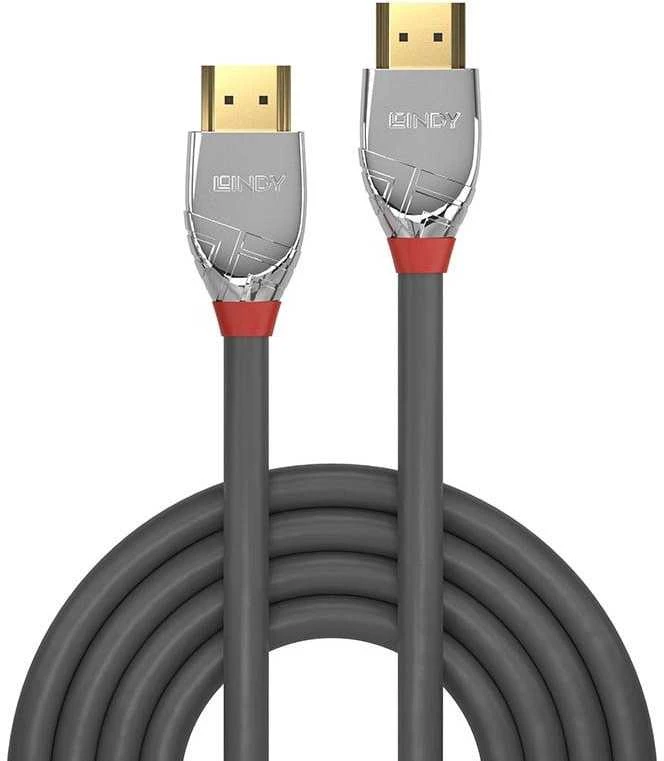 Lindy CROMO didelės spartos HDMI kabelis. M/M. Sidabrinis. 5,0 m.