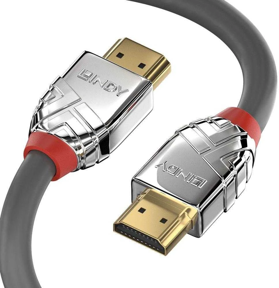 Lindy CROMO didelės spartos HDMI kabelis. M/M. Sidabrinis. 5,0 m.