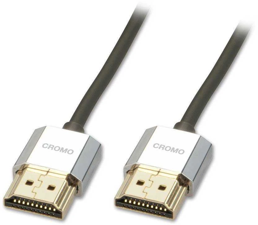 LINDY Cromo Slim HDMI laidas su chromuotomis jungtimis