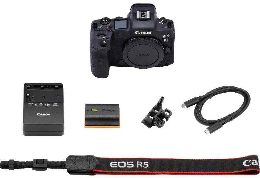 Canon EOS R5 MILC korpusas 45 MP CMOS 8192 x 5464 pikseliai Juoda