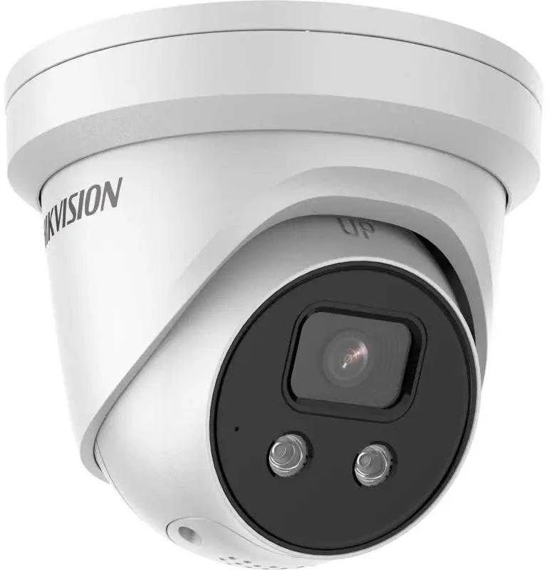 „Hikvision“ kupolinė kamera DS-2CD2346G2P-ISU/SL(C) F2.8 (balta, 4 MP, 30 m. IR, „AcuSense“, panoraminė 180°)