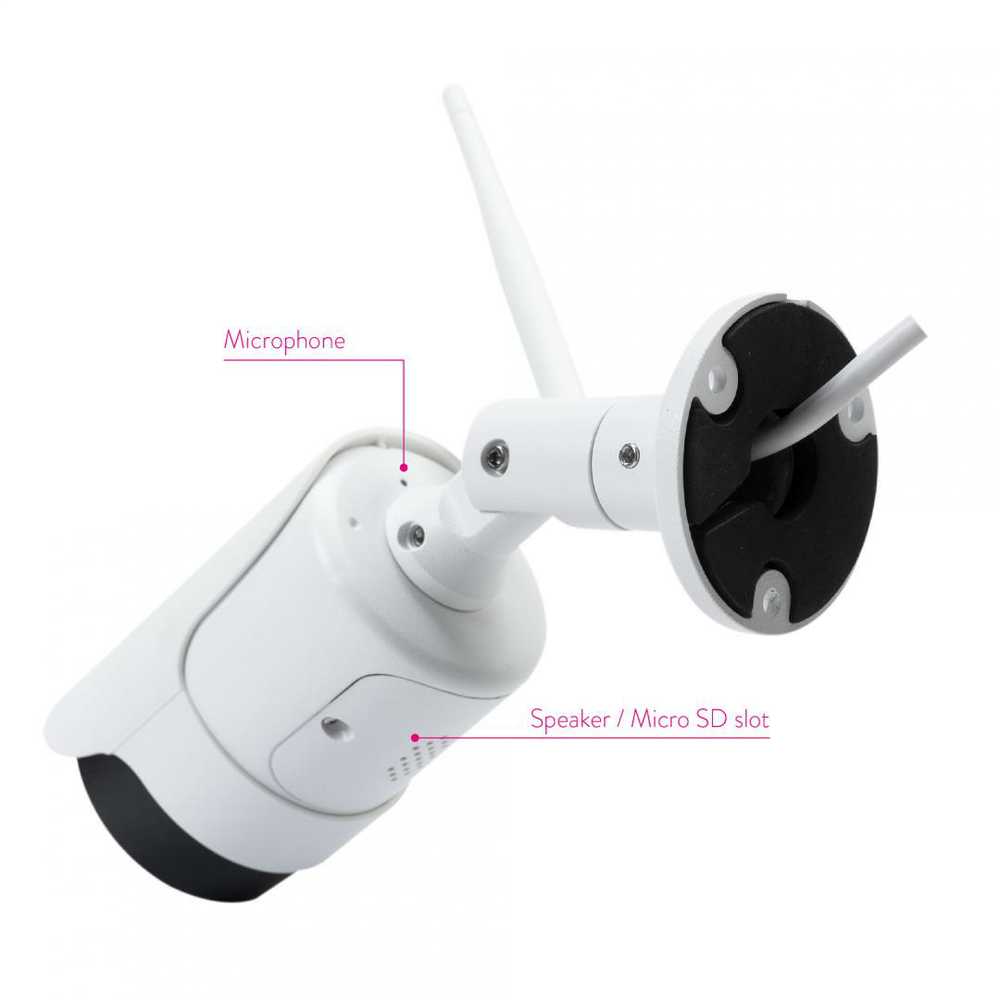 PNI House IP52LR 2MP 1080P belaidė vaizdo stebėjimo kamera su IP apsauga naudojimui lauke ir viduje, Micro SD lizdu bei naktiniu režimu