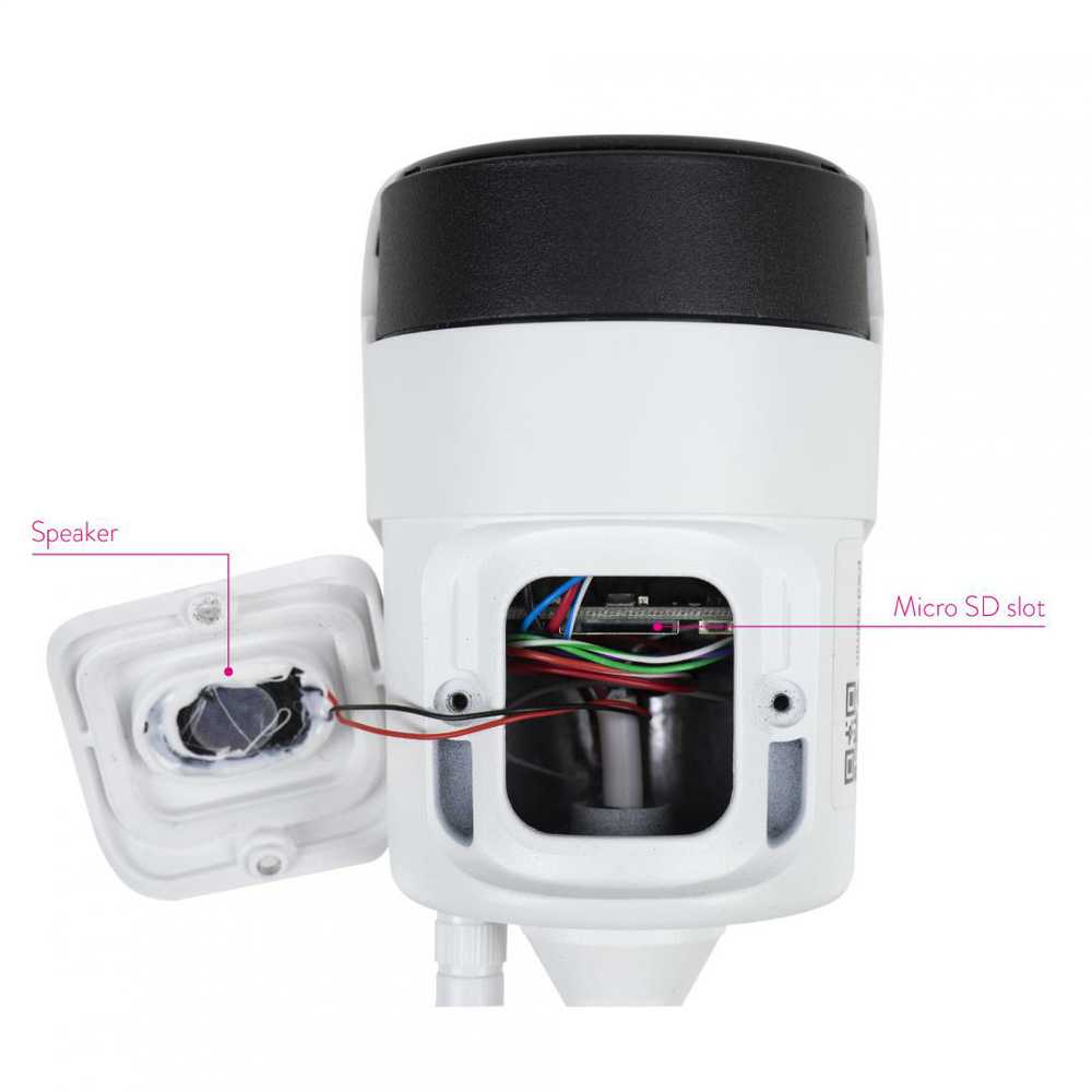 PNI House IP52LR 2MP 1080P belaidė vaizdo stebėjimo kamera su IP apsauga naudojimui lauke ir viduje, Micro SD lizdu bei naktiniu režimu