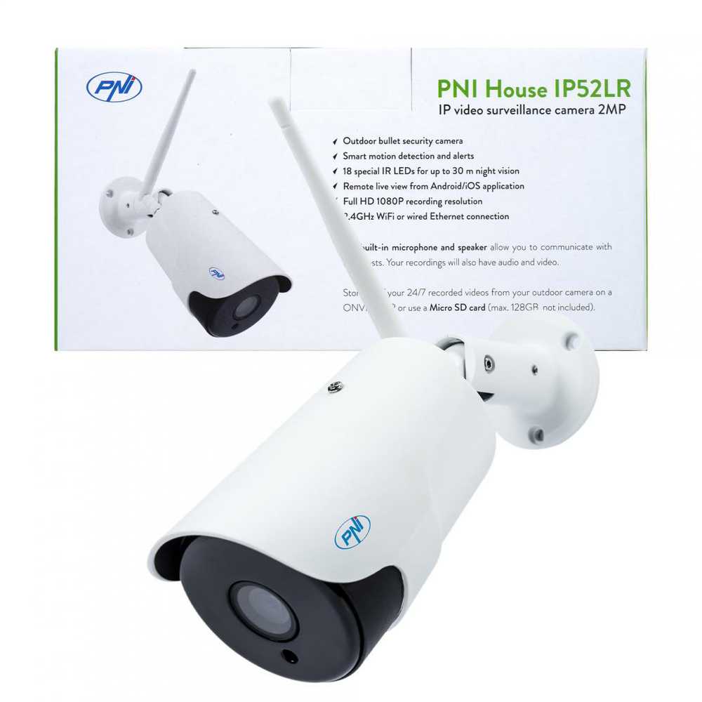 PNI House IP52LR 2MP 1080P belaidė vaizdo stebėjimo kamera su IP apsauga naudojimui lauke ir viduje, Micro SD lizdu bei naktiniu režimu