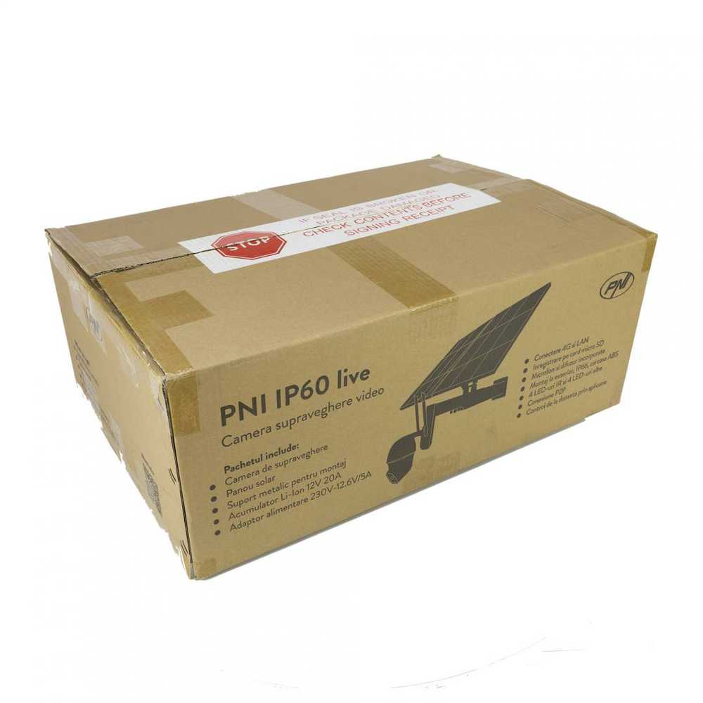 PNI IP60 tiesioginio vaizdo PTZ stebėjimo kamera su saulės baterija, 2MP, GSM 4G, SIM lizdas, skirta naudoti lauke ir viduje