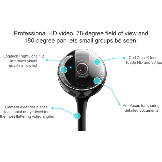 LOGITECH BCC950 konferencijų kamera HD-Video 1080p, skirta MS Lync / Skype