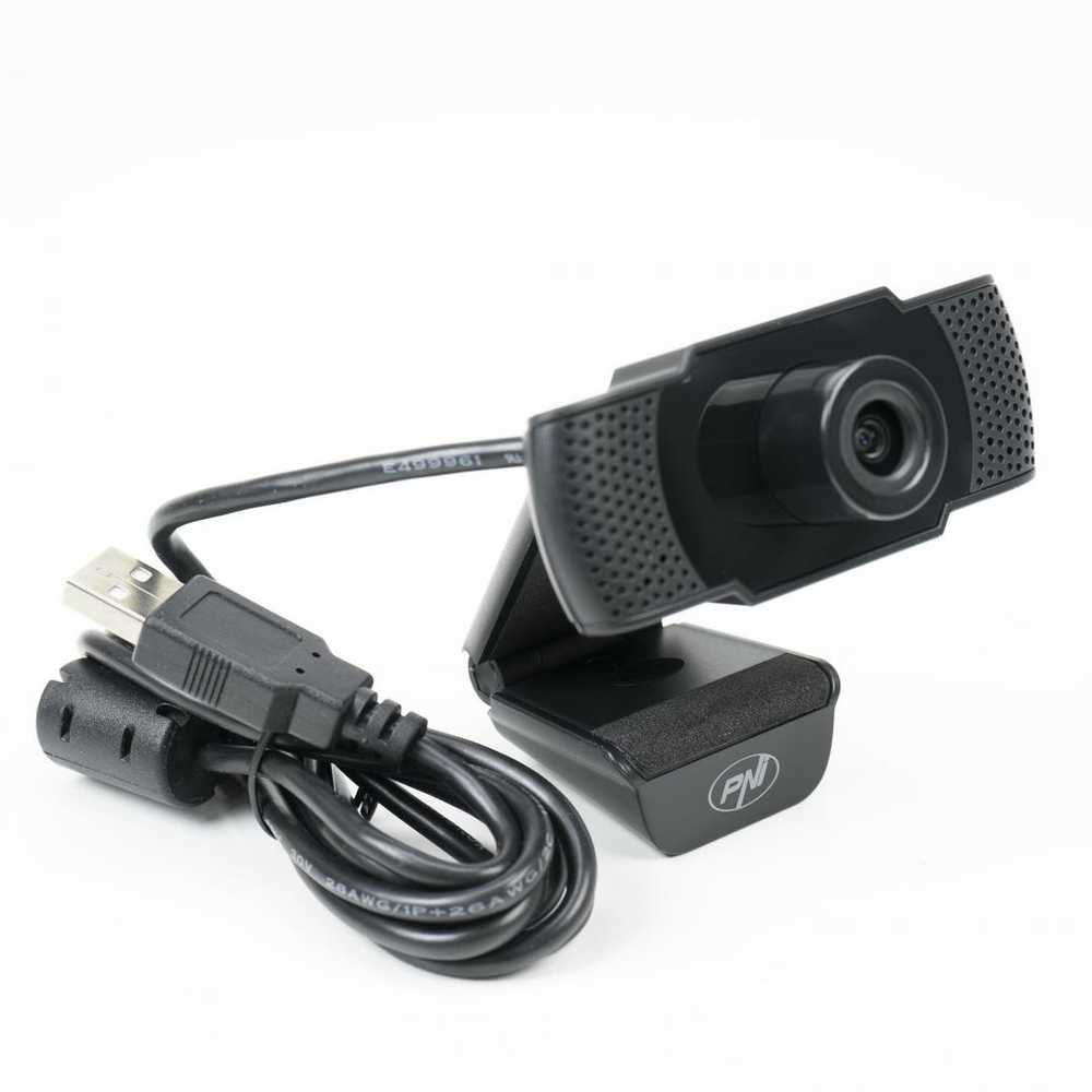 PNI CW1850 „Full HD“ internetinė kamera, USB jungtis, tvirtinimo spaustukas, integruotas mikrofonas