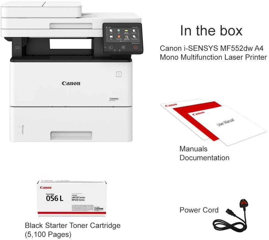 Spausdintuvas CANON i-SENSYS MF552DW MFP Mono 43ppm