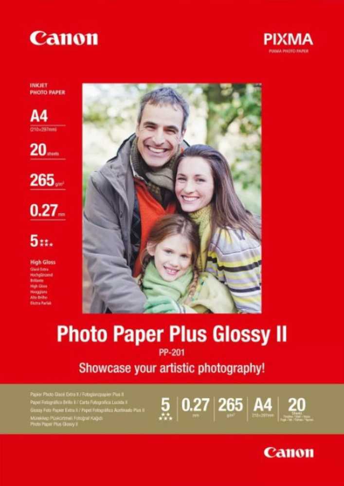 Canon BJ MEDIA PH PAPER PP-201 4X6/100SH NUOTRAUKOS POPIERIUS (100 LAPŲ)