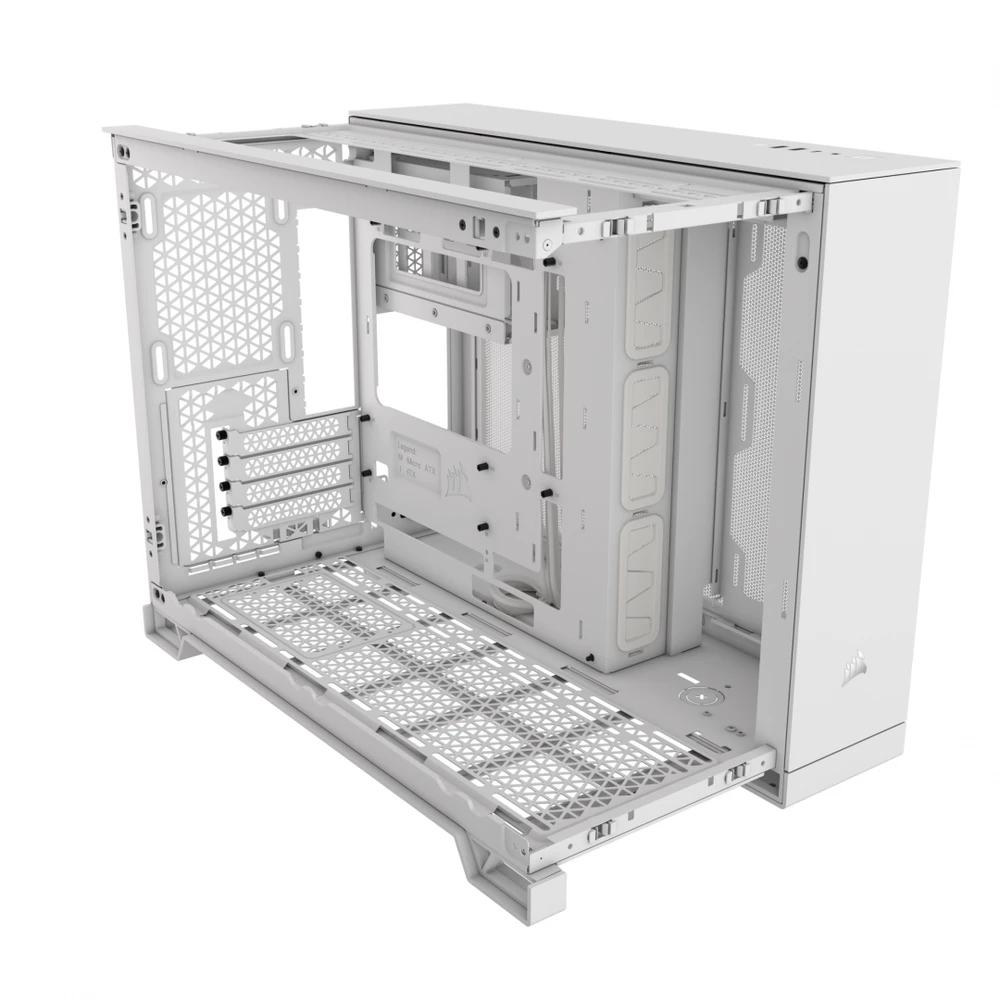 Corsair Dual Chamber PC Case | 2500D AIRFLOW | Mid Tower | Micro-ATX | Baltas