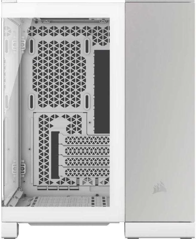 Corsair 2500X Micro-ATX kompiuterio korpusas, Tempered Glass - baltos spalvos, aliuminio