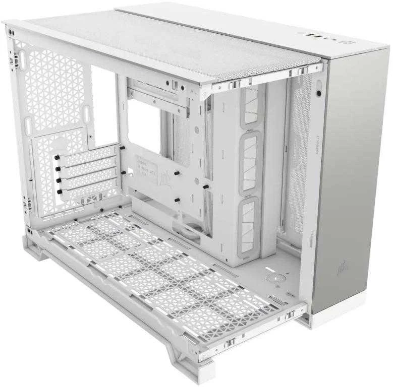Corsair 2500X Micro-ATX kompiuterio korpusas, Tempered Glass - baltos spalvos, aliuminio