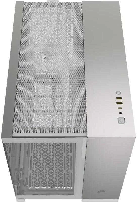 Corsair 2500X Micro-ATX kompiuterio korpusas, Tempered Glass - baltos spalvos, aliuminio