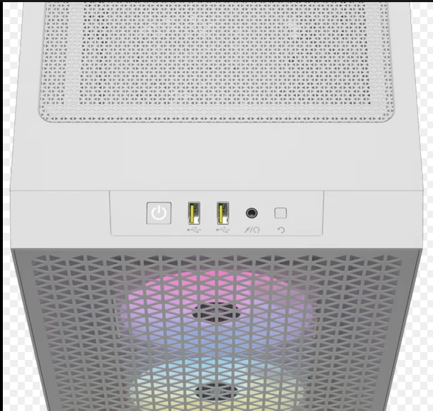 Corsair | RGB Tempered Glass PC Case | 3000D | Side window | Mid-Tower | Baltas