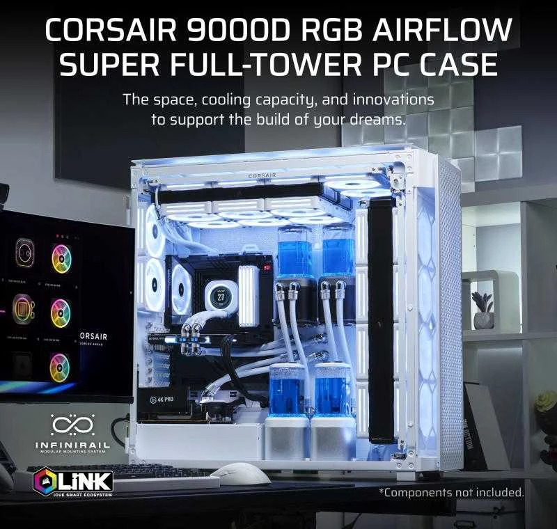 Corsair 9000D RGB AIRFLOW Full Tower Baltas