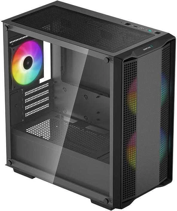 Korpusas Deepcool Micro-ATX CASE CC360 Juodas, Mini-ITX / Micro-ATX, 4, 1x USB3.0, 1x USB2.0, 1x Audio, ABS+SPCC+Tempered Glass, 1×120mm