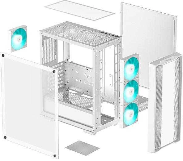 Kompiuterio korpusas Deepcool CC560 V2 | Baltas | Mid Tower | Be maitinimo šaltinio | ATX