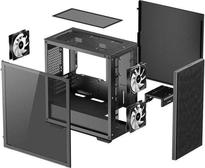 „Deepcool“ | MATREXX 40 3FS | Juodas | „Micro ATX“ | ATX PS2_Ilgis mažesnis nei 170 mm