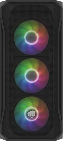 „Fury“ kompiuterio korpusas | SHOBO SH4F RGB | Juodas | Midi bokštas