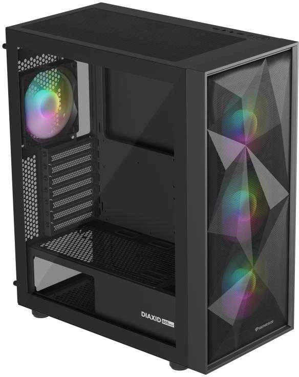 NATEC Genesis PC Case Diaxid 605 juodas ARGB