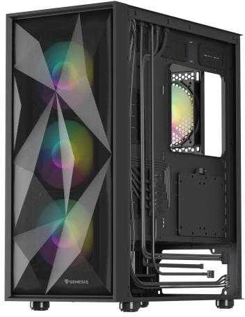 NATEC Genesis PC Case Diaxid 605 juodas ARGB