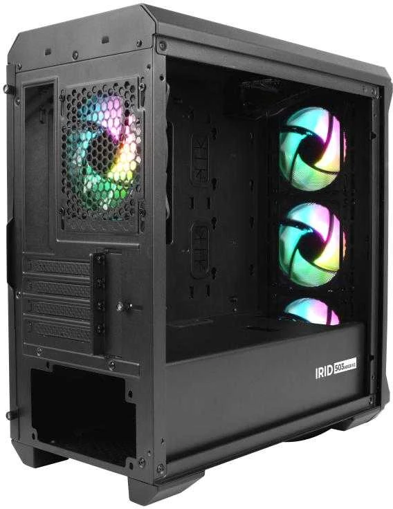 GENESIS IRID 503 ARGB Pc case, Micro tower, 2xUSB 2.0, 2x Jack, 1xUSB 3.0, Juodas | Genesis | IRID 503 ARGB | Juodas | ATX