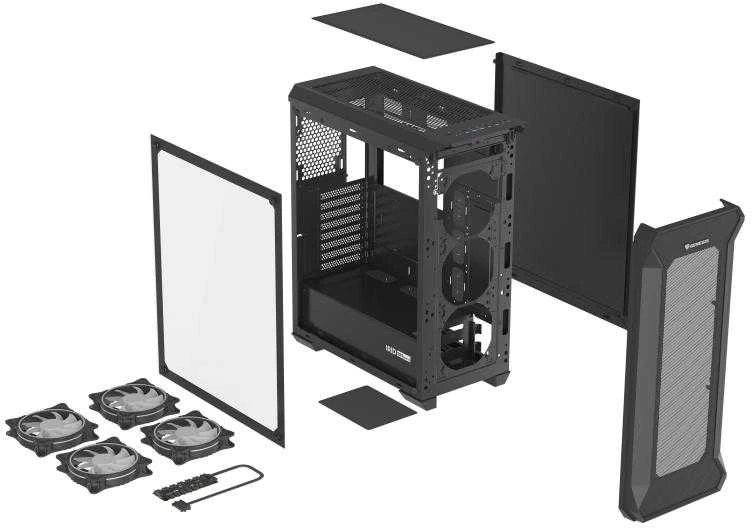 Genesis | PC Case | IRID 505 ARGB | Juodas | Midi-Tower