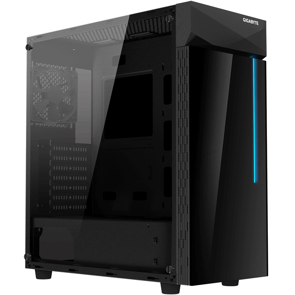 „Gigabyte C200“ „Midi Tower“ Juoda