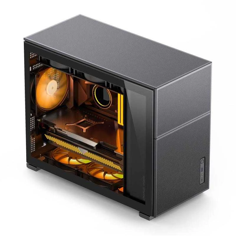 Jonsbo D31 MESH Micro-ATX kompiuterio korpusas, Tempered Glass – juodos spalvos