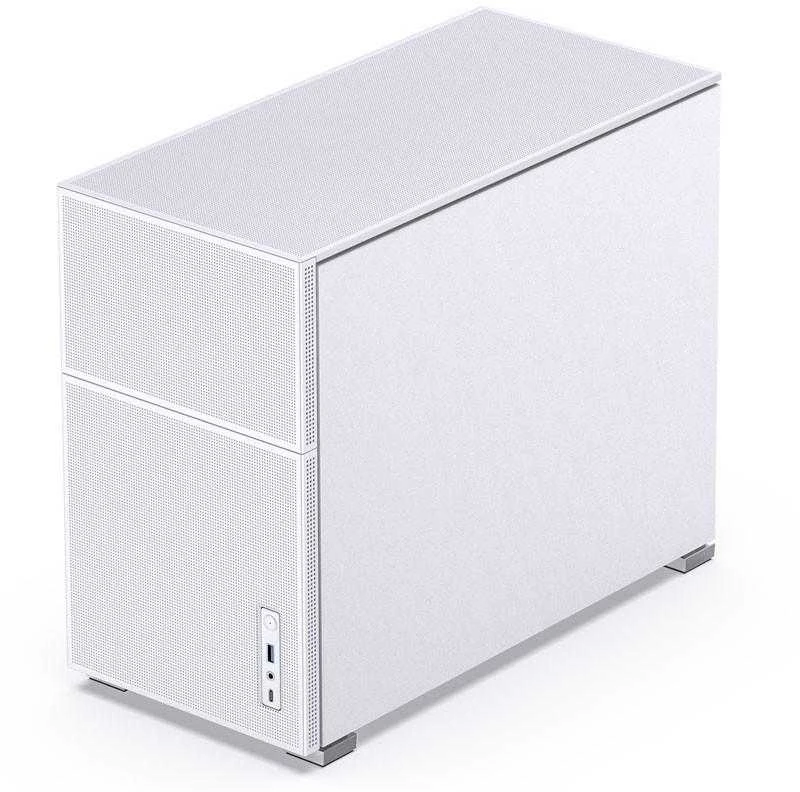Jonsbo D31 MESH Micro-ATX kompiuterio korpusas, Tempered Glass – baltos spalvos