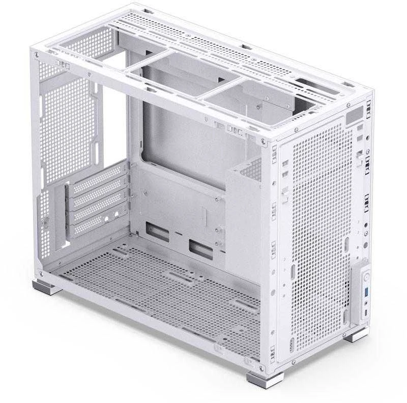 Jonsbo D31 MESH Micro-ATX kompiuterio korpusas, Tempered Glass – baltos spalvos