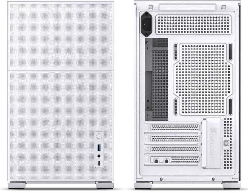 Jonsbo D31 MESH Micro-ATX kompiuterio korpusas, Tempered Glass – baltos spalvos