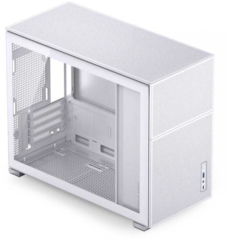 Jonsbo D31 MESH Micro-ATX kompiuterio korpusas, Tempered Glass – baltos spalvos