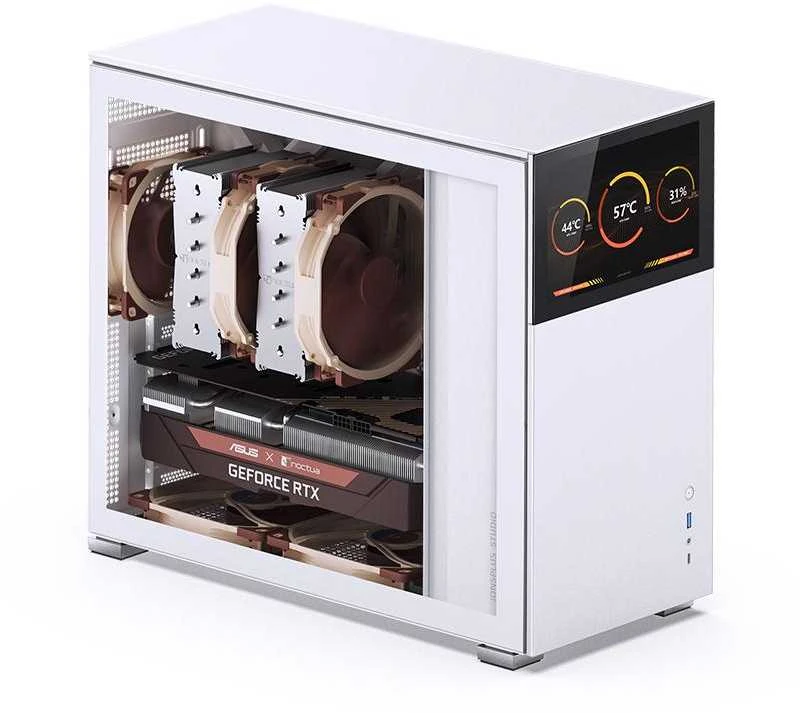 Jonsbo D41 korpusas, ATX, Tempered Glass, Baltas