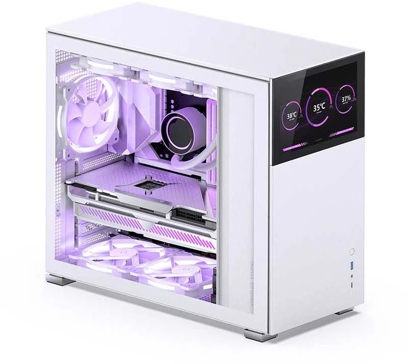 Jonsbo D41 korpusas, ATX, Tempered Glass, Baltas