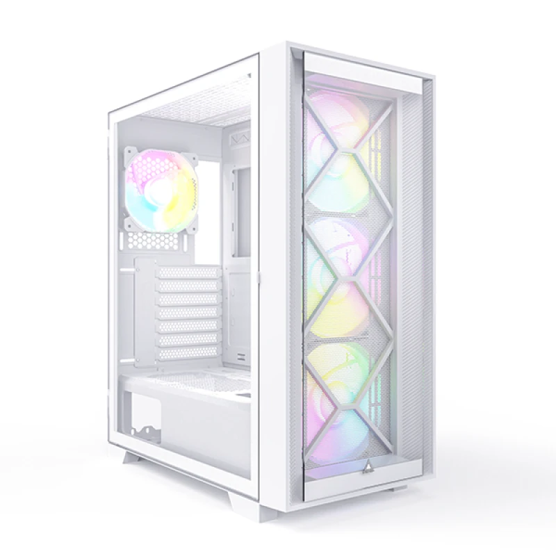 Montech AIR 1000 Premium, Midi-Tower, Tempered Glass - baltos spalvos