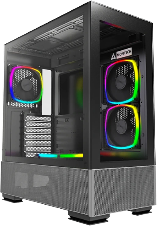 Montech SKY TWO, Midi-Tower - juodos spalvos