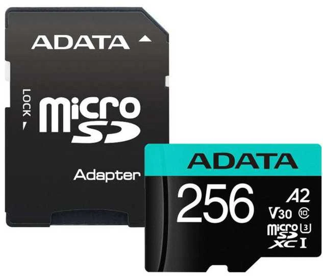 Atminties kortelė ADATA | Premier Pro | UHS-I U3 | 256 GB | micro SDXC | Flash atminties klasė 10 | su adapteriu