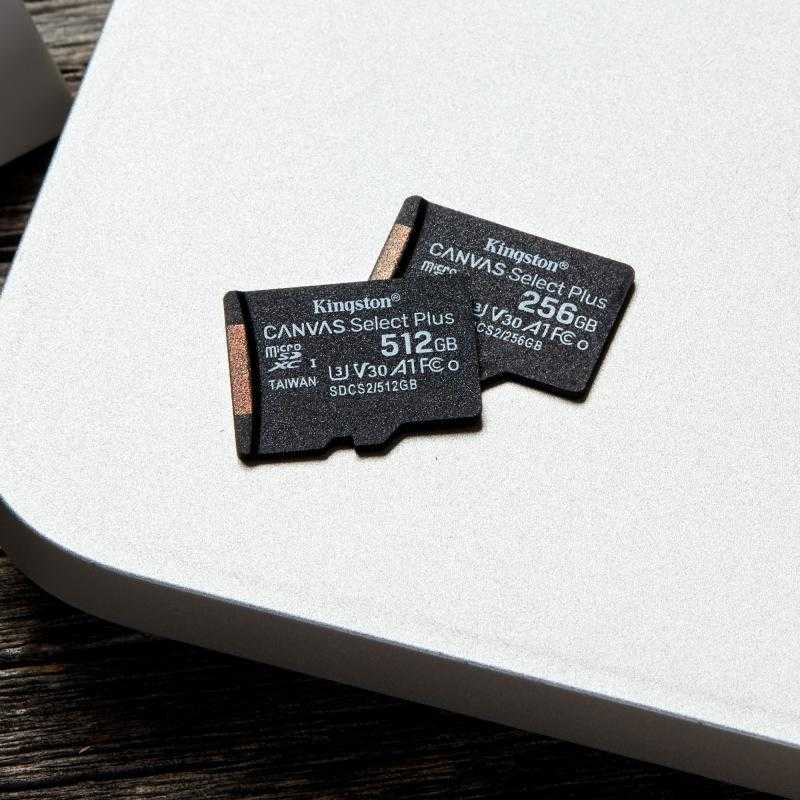 Atminties kortelė Kingston Canvas Select Plus MicroSDXC, 256GB, su SD adapteriu