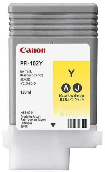 Rašalas Canon PFI102Y yellow dye | 130ml | LP17/LP24/iPF500/iPF6X0/iPF7X0