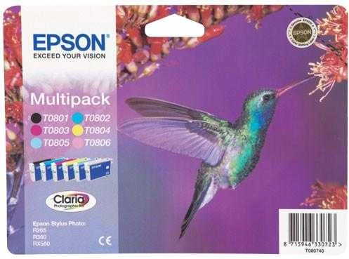 Epson C13T08074021 (žydra, purpurinė, geltona, juoda, šviesiai purpurinė, šviesiai žydra)