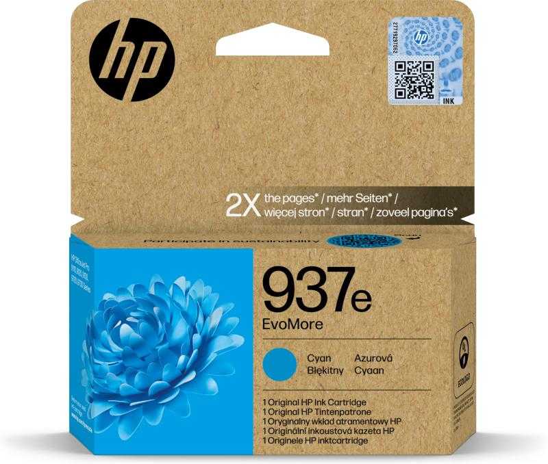 Rašalo Kasetė - HP Rašalas Nr. 937e (4S6W6NE) Žydra