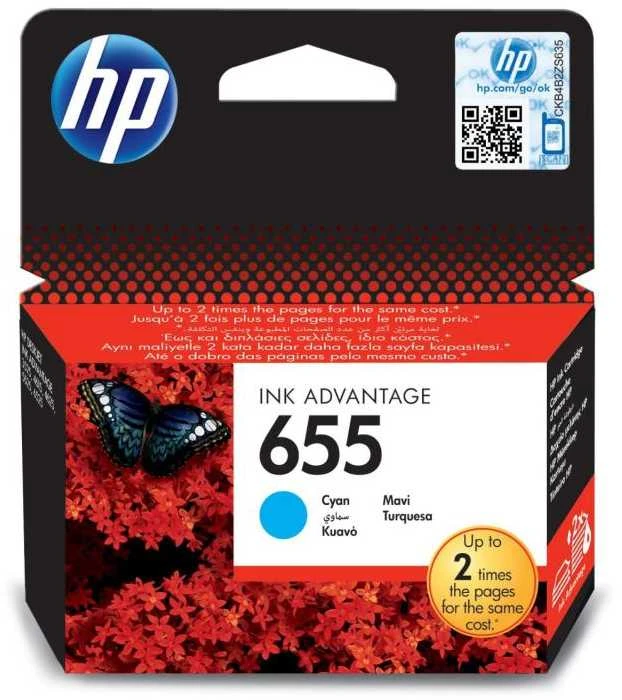 Hewlett Packard (HP) HP No.655 (CZ110AE), žydra kasetė