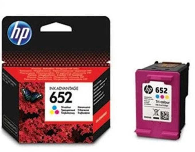 „Hewlett Packard“ (HP) HP 652 trijų spalvų originali rašalo kasetė „Advantage“