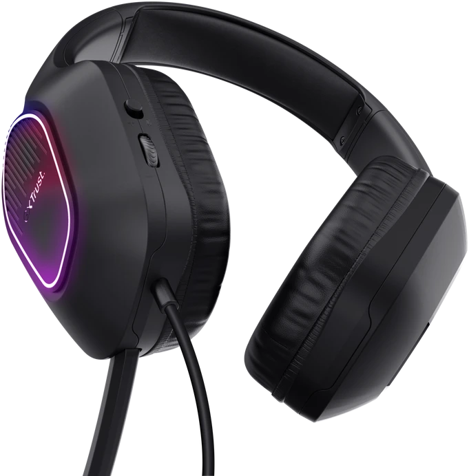 Trust GXT 416 Zirox LED Lengvos žaidimų ausinės (juodos)