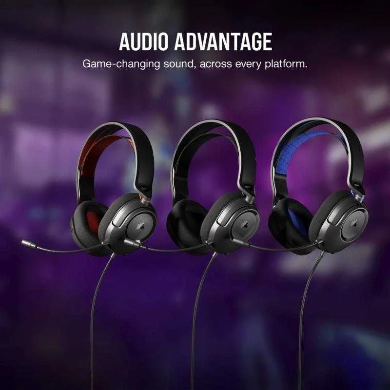 CORSAIR HS35 v2 Multiplatform Ausinės Žaidimams Carbon